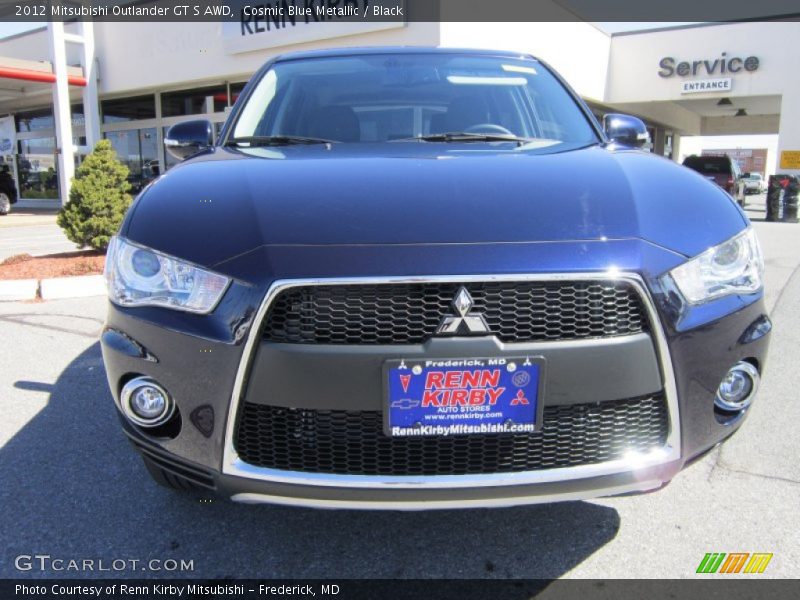 Cosmic Blue Metallic / Black 2012 Mitsubishi Outlander GT S AWD