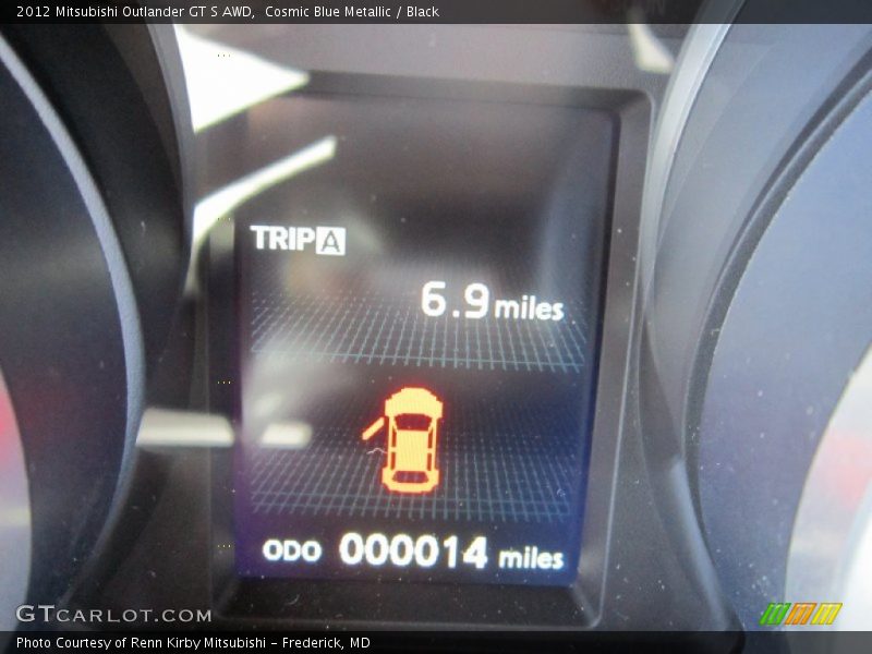 Cosmic Blue Metallic / Black 2012 Mitsubishi Outlander GT S AWD