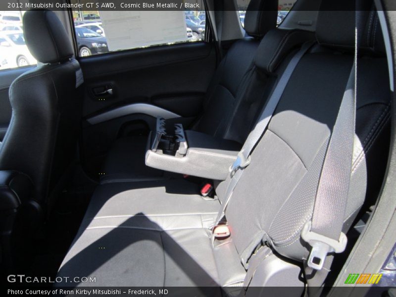 Cosmic Blue Metallic / Black 2012 Mitsubishi Outlander GT S AWD
