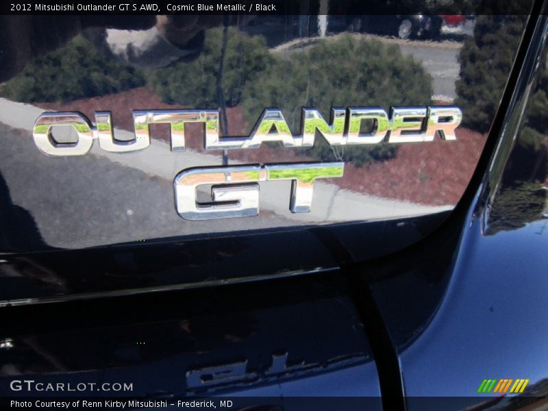 Cosmic Blue Metallic / Black 2012 Mitsubishi Outlander GT S AWD
