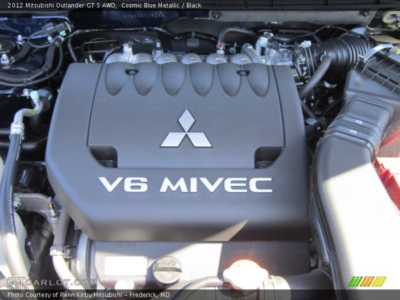 Cosmic Blue Metallic / Black 2012 Mitsubishi Outlander GT S AWD