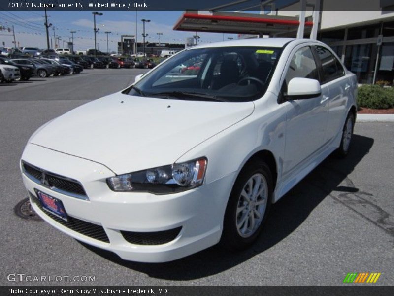 Wicked White / Black 2012 Mitsubishi Lancer ES