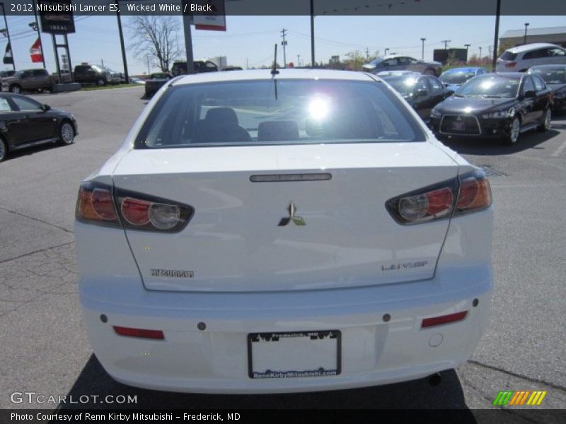Wicked White / Black 2012 Mitsubishi Lancer ES