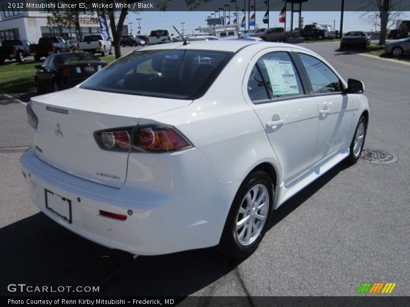 Wicked White / Black 2012 Mitsubishi Lancer ES