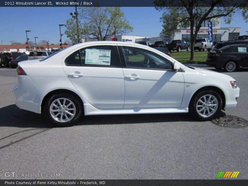 Wicked White / Black 2012 Mitsubishi Lancer ES