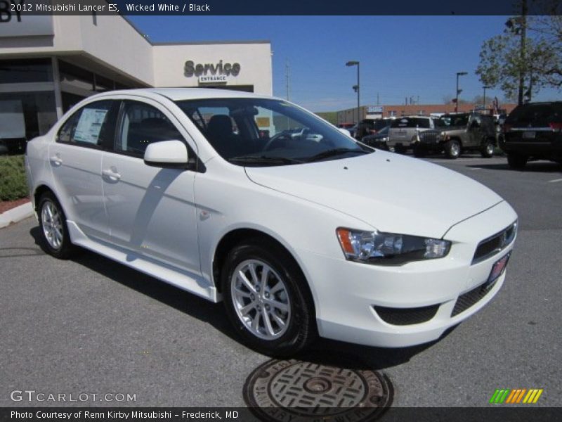 Wicked White / Black 2012 Mitsubishi Lancer ES