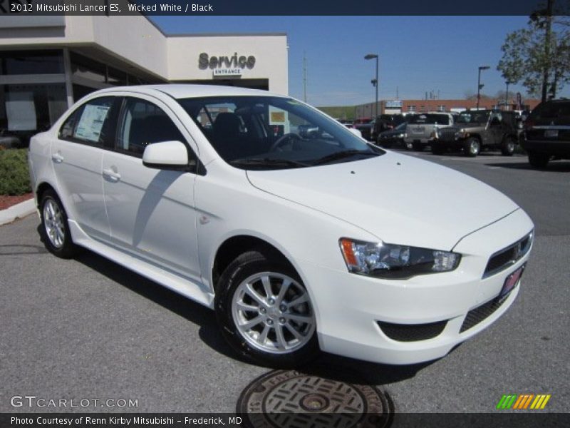 Wicked White / Black 2012 Mitsubishi Lancer ES