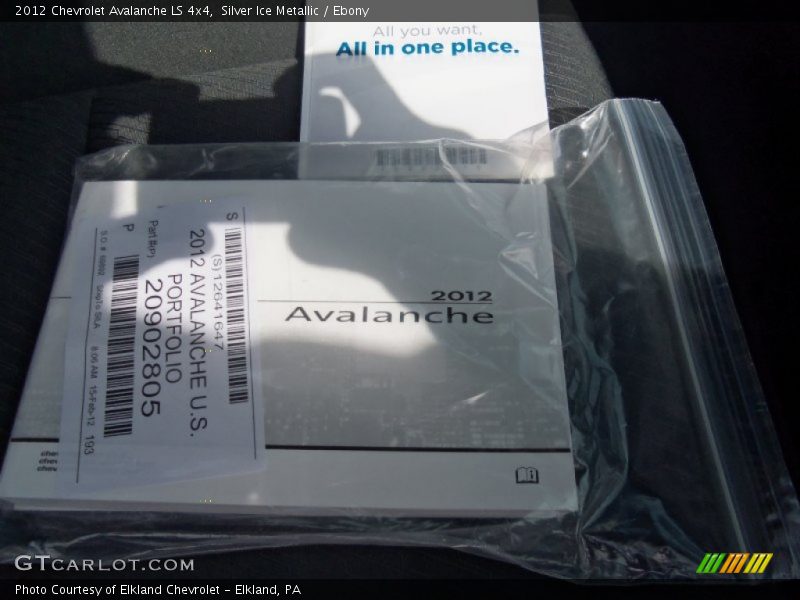 Silver Ice Metallic / Ebony 2012 Chevrolet Avalanche LS 4x4