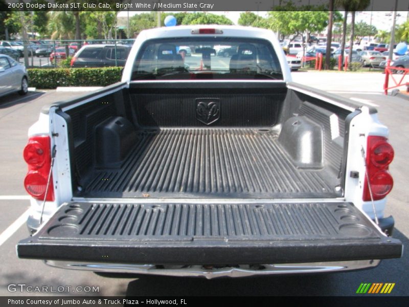 Bright White / Medium Slate Gray 2005 Dodge Dakota SLT Club Cab