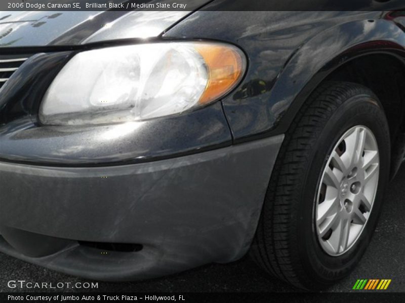Brilliant Black / Medium Slate Gray 2006 Dodge Caravan SE