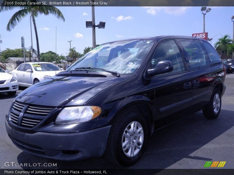 Brilliant Black / Medium Slate Gray 2006 Dodge Caravan SE