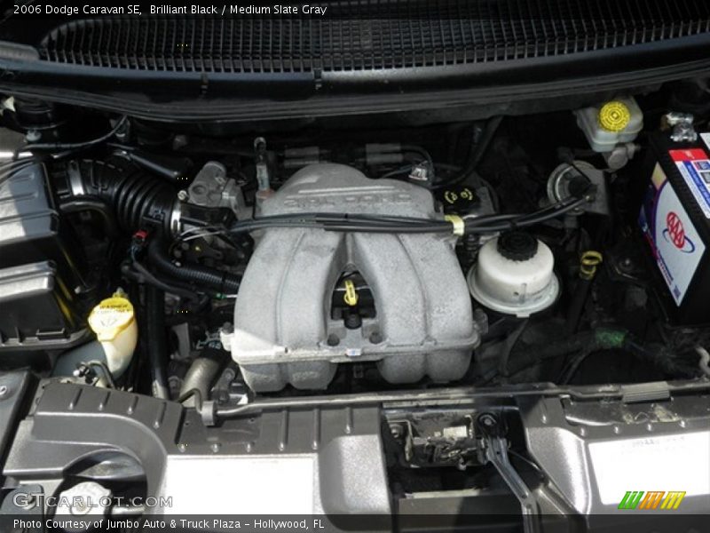 Brilliant Black / Medium Slate Gray 2006 Dodge Caravan SE