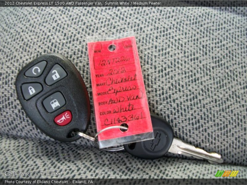 Keys of 2012 Express LT 1500 AWD Passenger Van