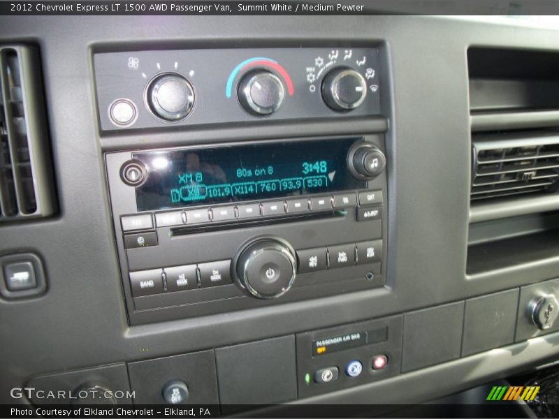 Controls of 2012 Express LT 1500 AWD Passenger Van