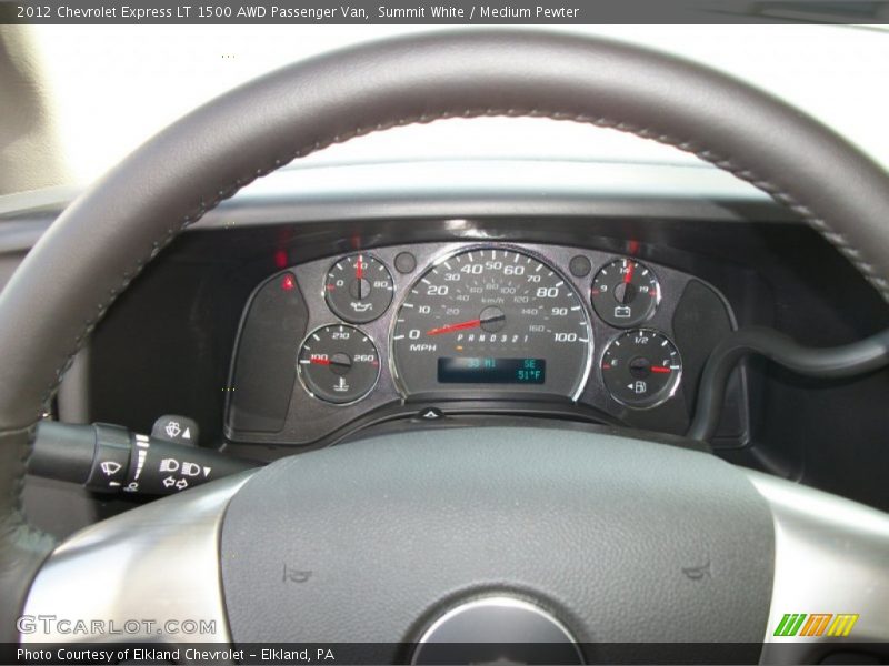 Summit White / Medium Pewter 2012 Chevrolet Express LT 1500 AWD Passenger Van
