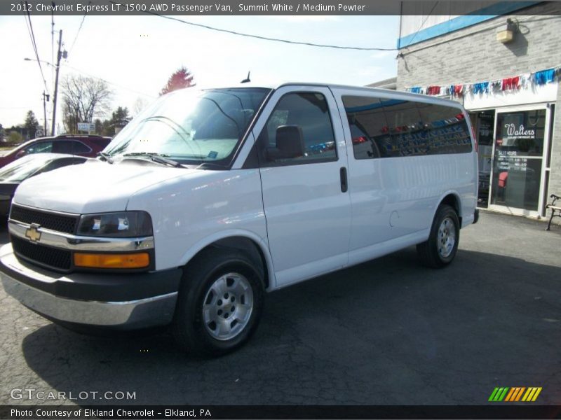 Summit White / Medium Pewter 2012 Chevrolet Express LT 1500 AWD Passenger Van