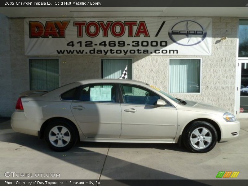 Gold Mist Metallic / Ebony 2009 Chevrolet Impala LS