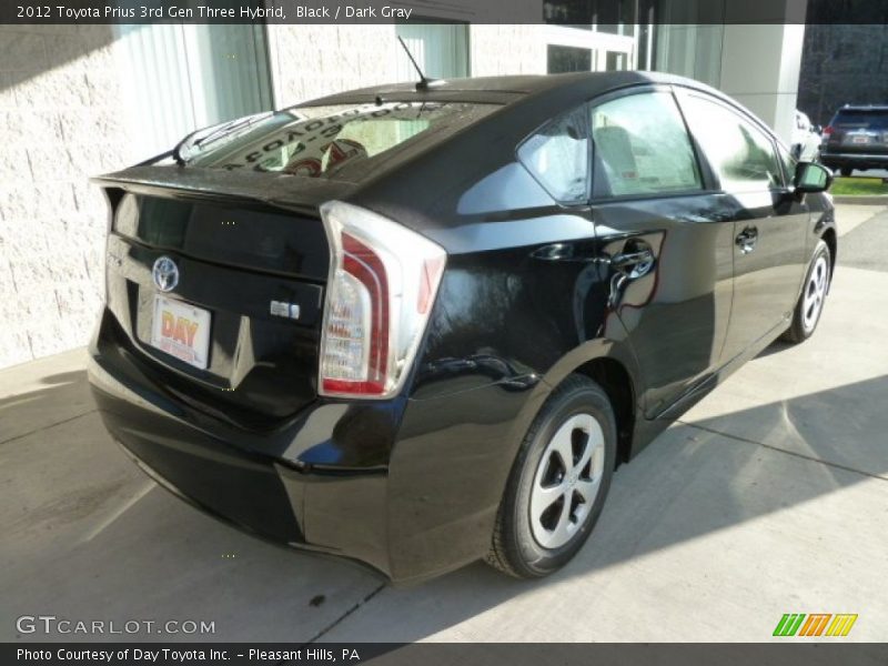 Black / Dark Gray 2012 Toyota Prius 3rd Gen Three Hybrid