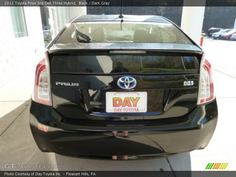 Black / Dark Gray 2012 Toyota Prius 3rd Gen Three Hybrid