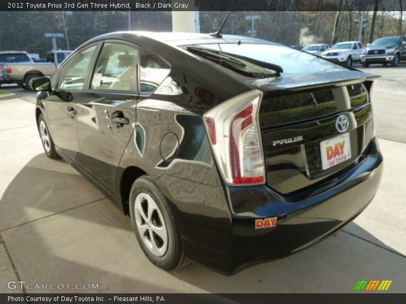 Black / Dark Gray 2012 Toyota Prius 3rd Gen Three Hybrid