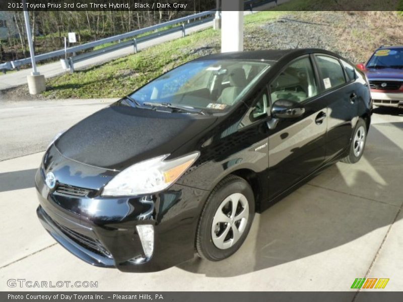 Black / Dark Gray 2012 Toyota Prius 3rd Gen Three Hybrid