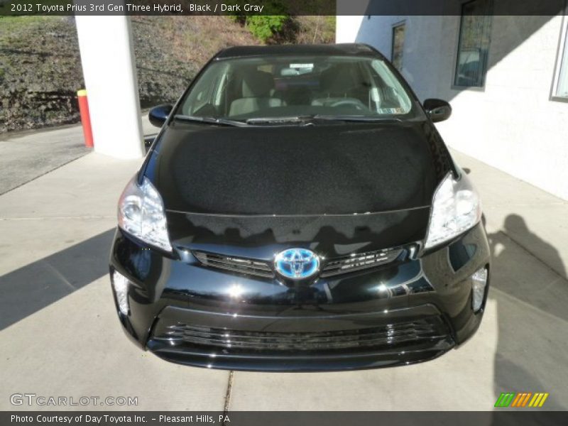 Black / Dark Gray 2012 Toyota Prius 3rd Gen Three Hybrid