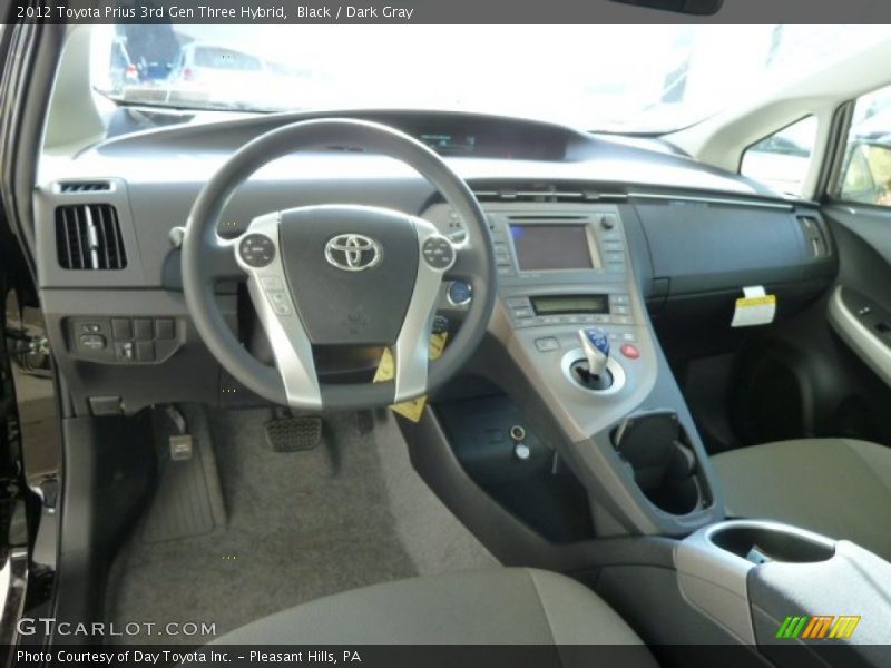 Black / Dark Gray 2012 Toyota Prius 3rd Gen Three Hybrid