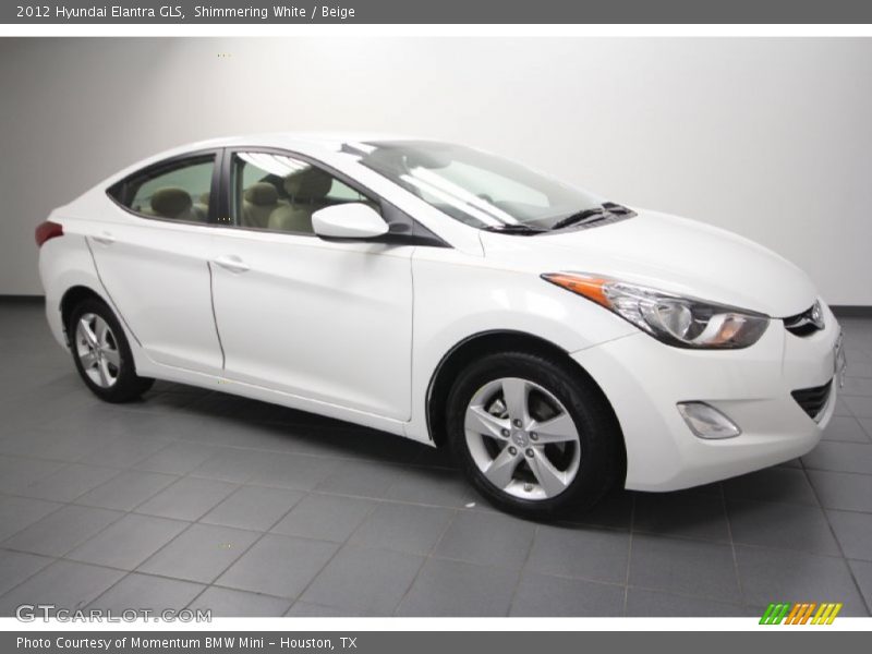 Shimmering White / Beige 2012 Hyundai Elantra GLS