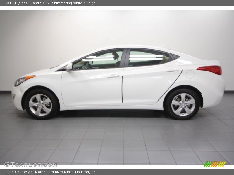 Shimmering White / Beige 2012 Hyundai Elantra GLS