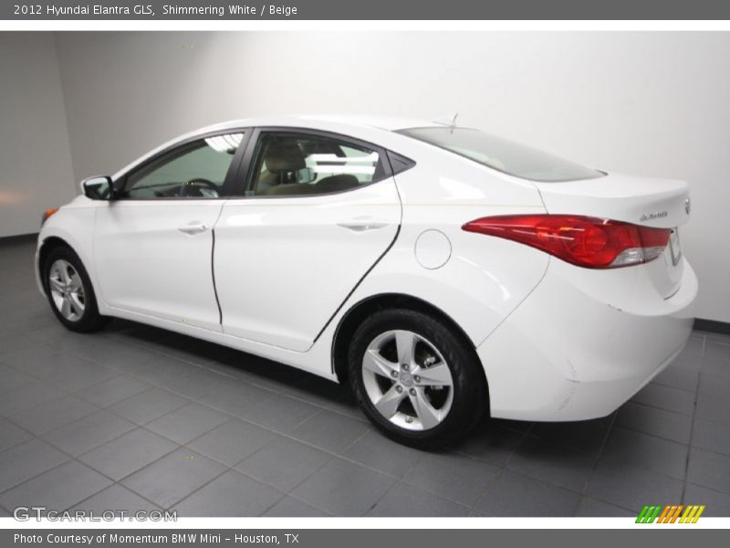 Shimmering White / Beige 2012 Hyundai Elantra GLS