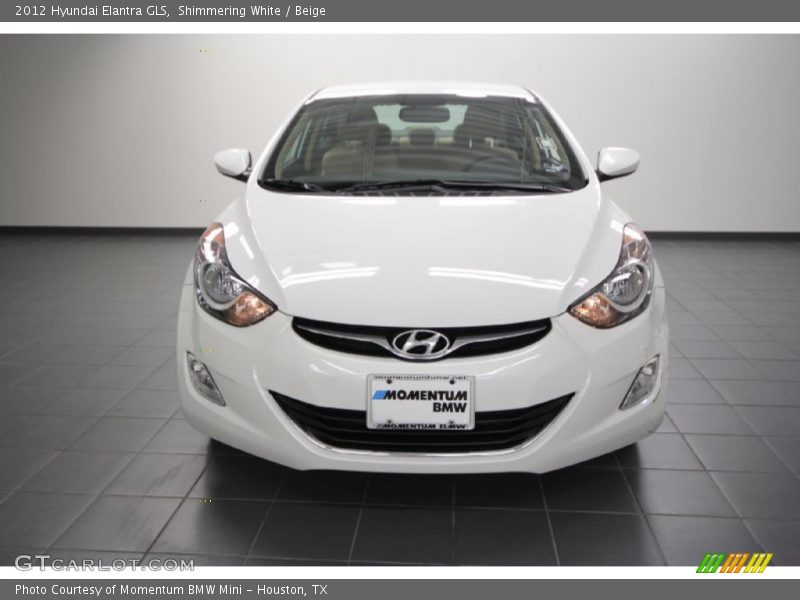 Shimmering White / Beige 2012 Hyundai Elantra GLS
