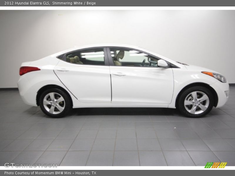 Shimmering White / Beige 2012 Hyundai Elantra GLS