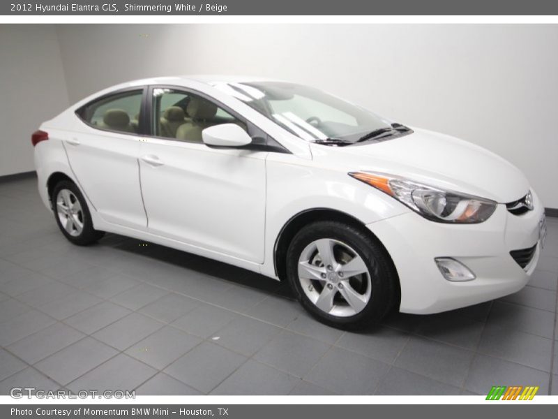 Shimmering White / Beige 2012 Hyundai Elantra GLS