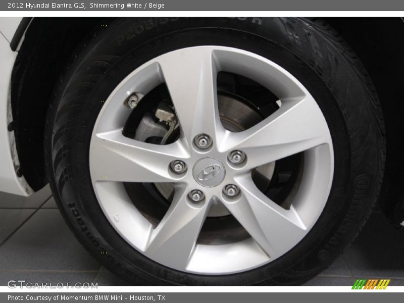 Shimmering White / Beige 2012 Hyundai Elantra GLS
