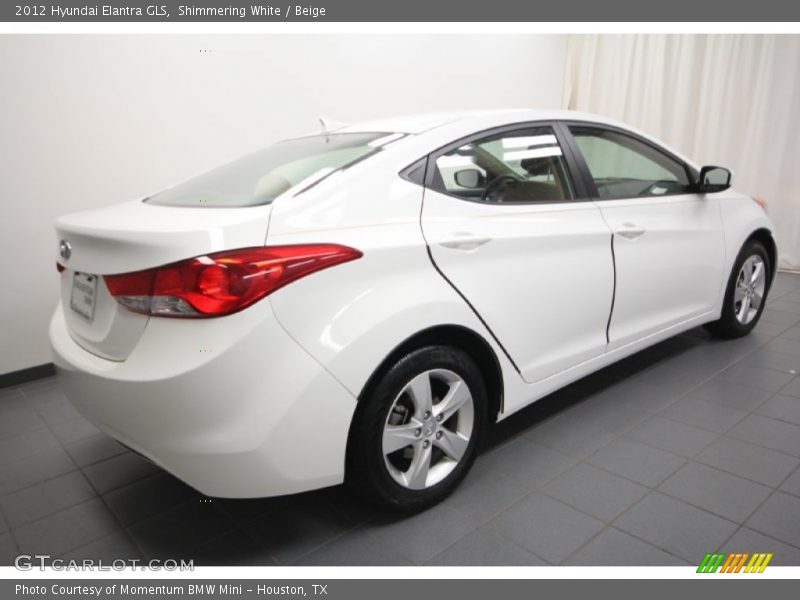 Shimmering White / Beige 2012 Hyundai Elantra GLS