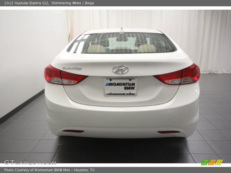 Shimmering White / Beige 2012 Hyundai Elantra GLS