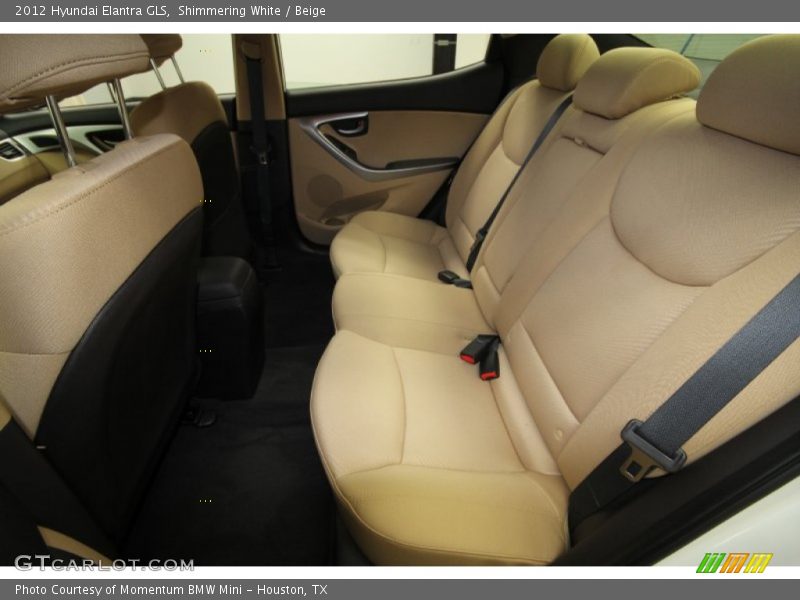 Shimmering White / Beige 2012 Hyundai Elantra GLS