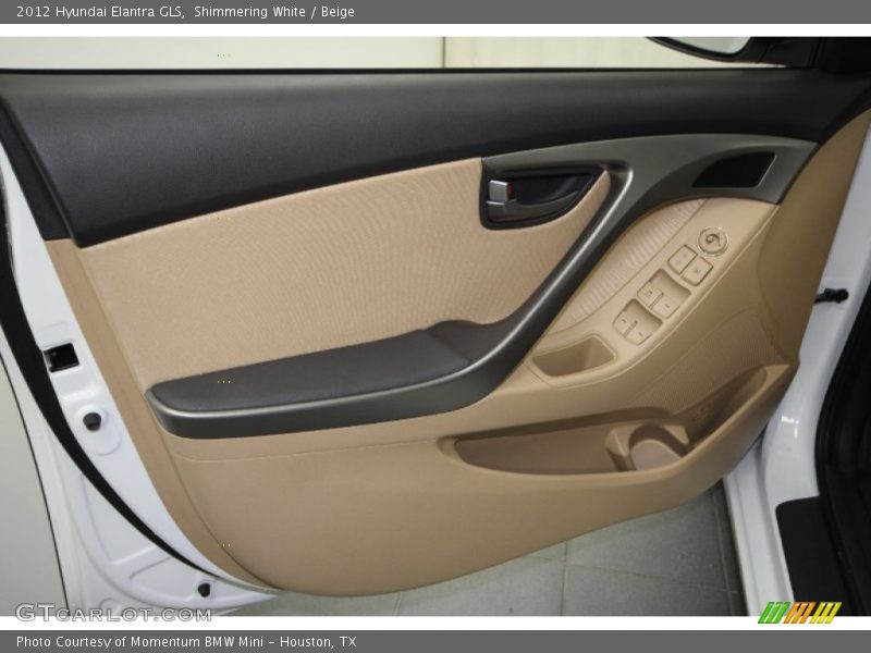 Shimmering White / Beige 2012 Hyundai Elantra GLS