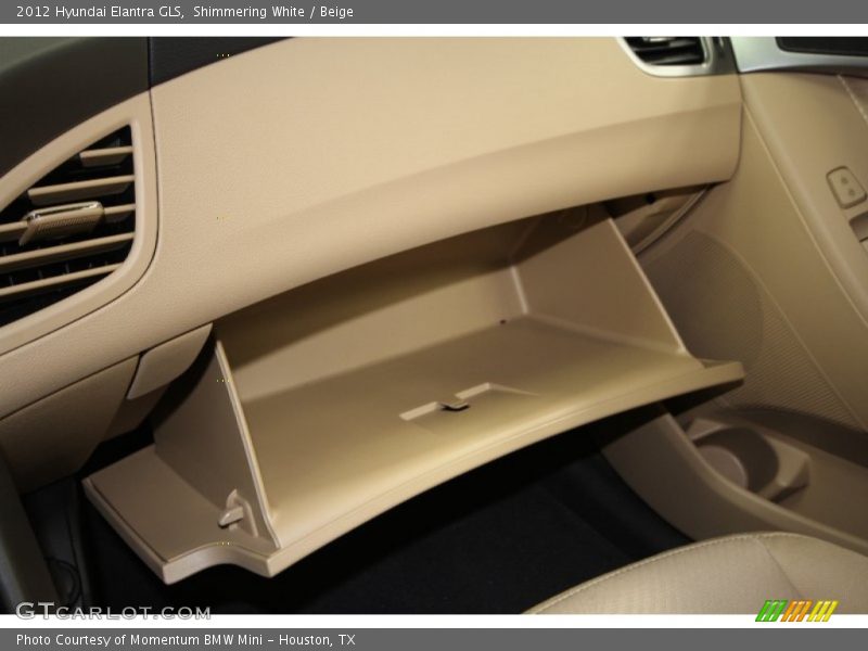 Shimmering White / Beige 2012 Hyundai Elantra GLS