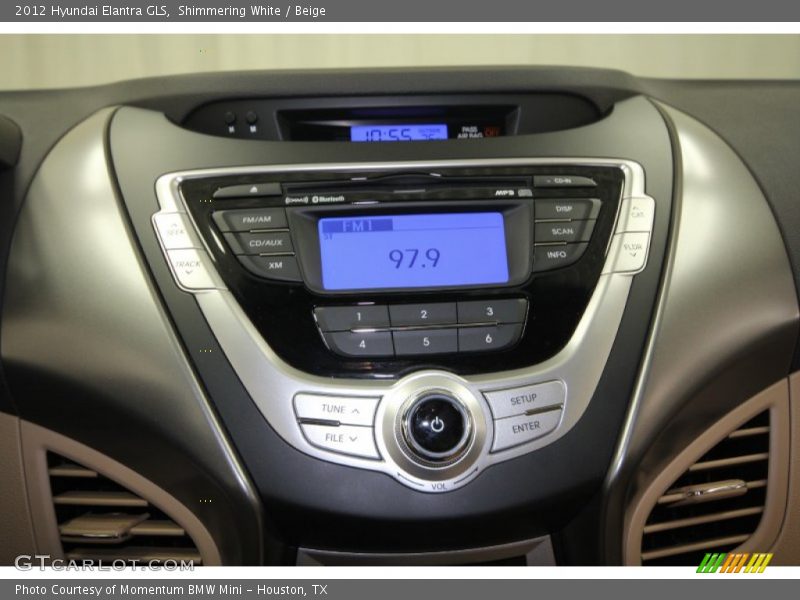 Shimmering White / Beige 2012 Hyundai Elantra GLS