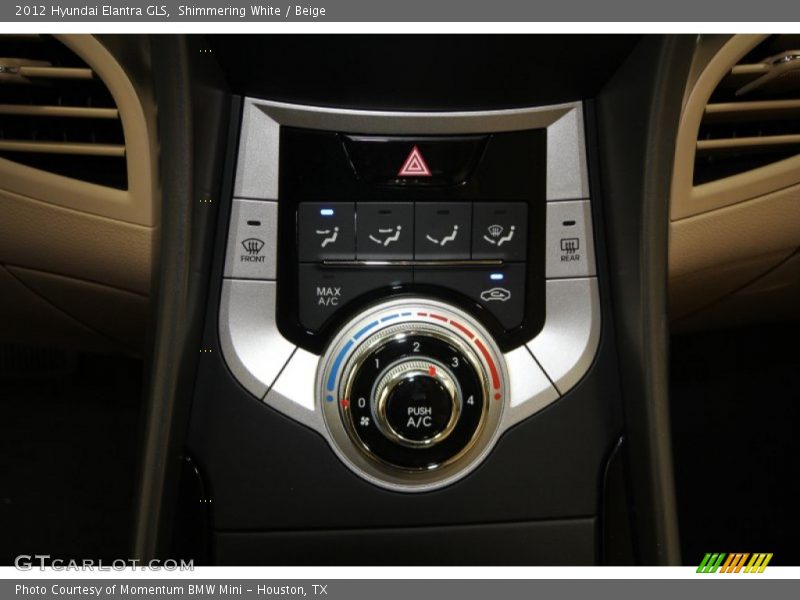 Shimmering White / Beige 2012 Hyundai Elantra GLS