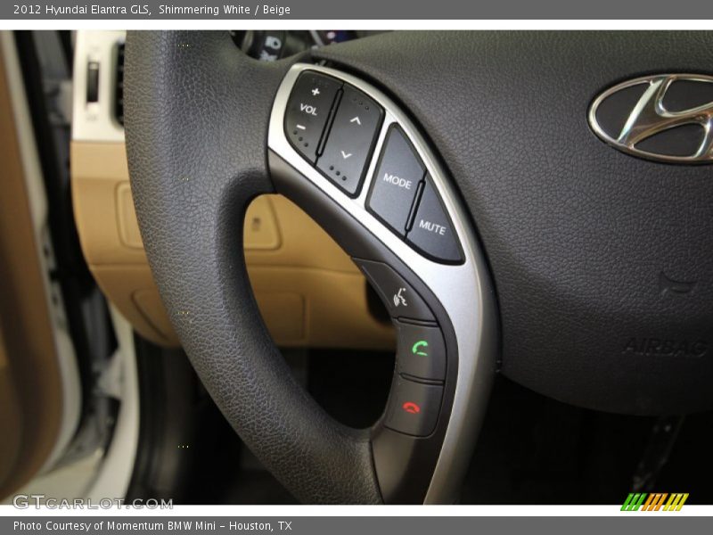 Shimmering White / Beige 2012 Hyundai Elantra GLS