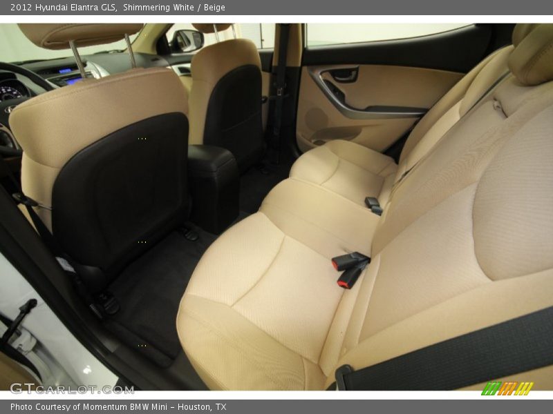 Shimmering White / Beige 2012 Hyundai Elantra GLS