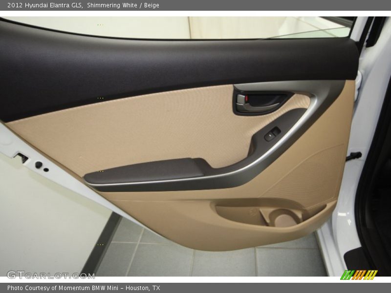 Shimmering White / Beige 2012 Hyundai Elantra GLS