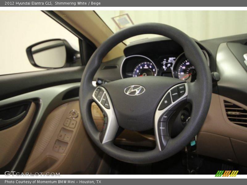 Shimmering White / Beige 2012 Hyundai Elantra GLS