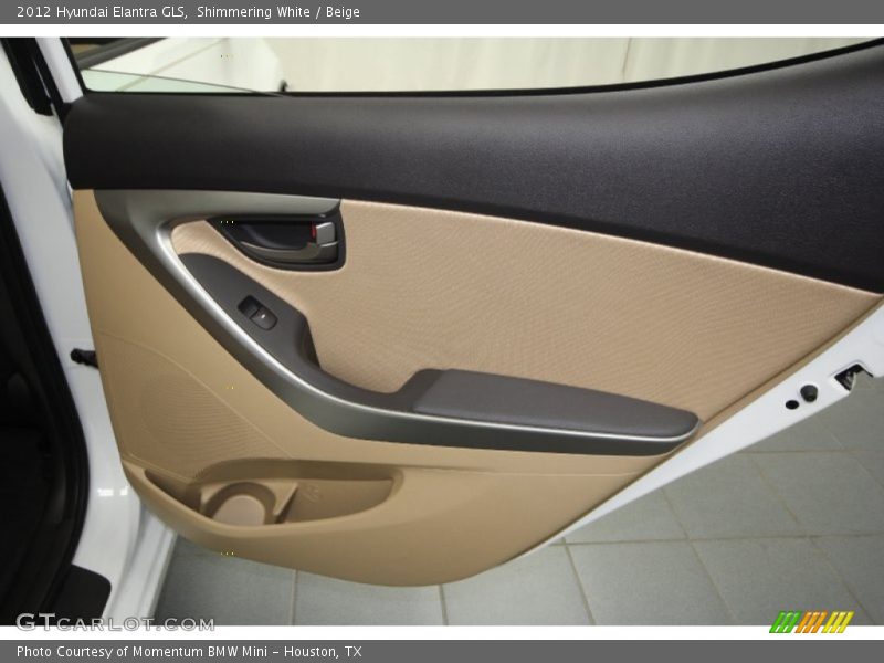 Shimmering White / Beige 2012 Hyundai Elantra GLS