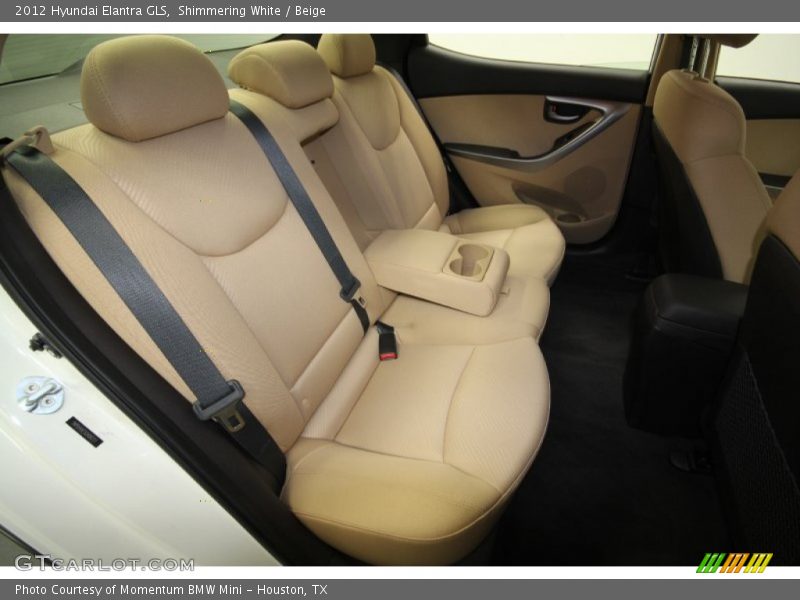 Shimmering White / Beige 2012 Hyundai Elantra GLS