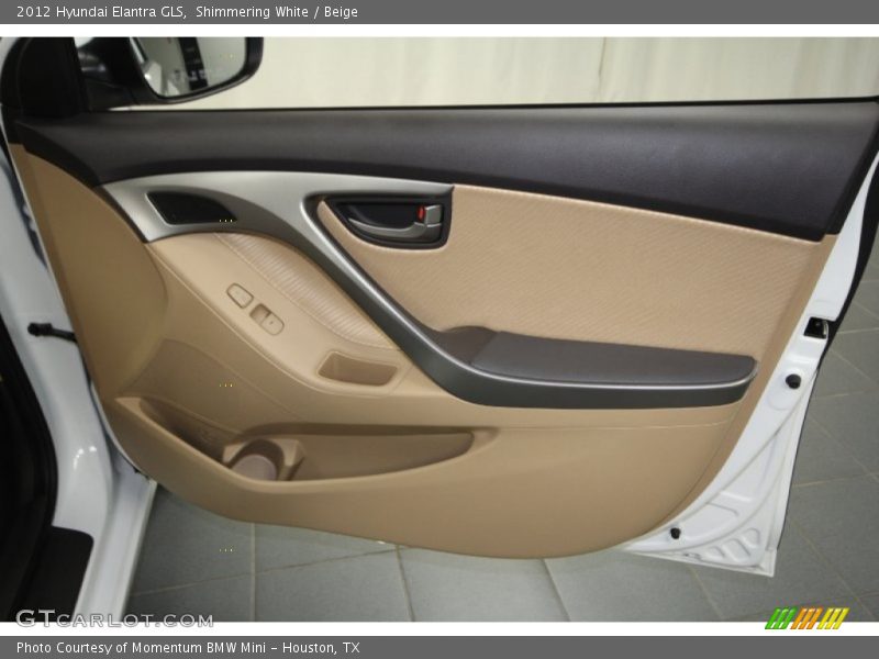 Shimmering White / Beige 2012 Hyundai Elantra GLS