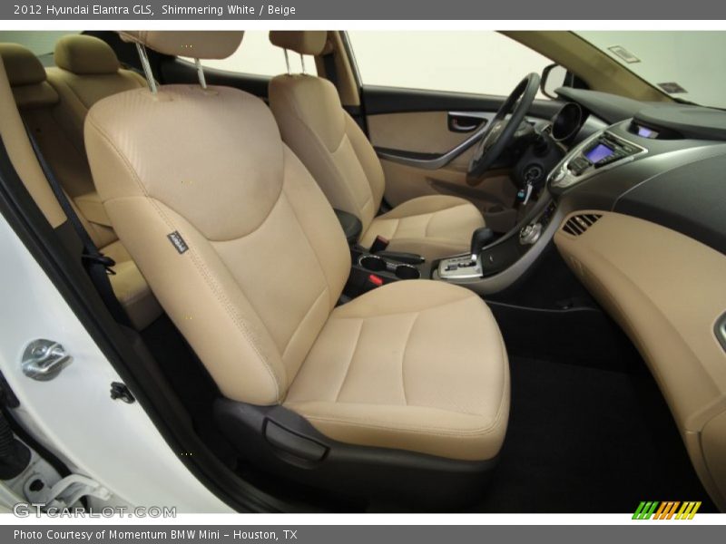 Shimmering White / Beige 2012 Hyundai Elantra GLS
