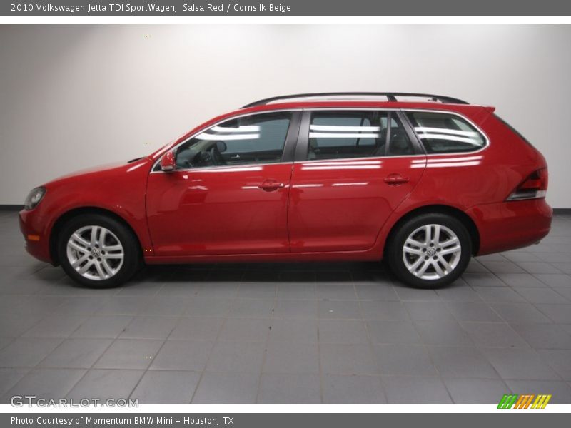 Salsa Red / Cornsilk Beige 2010 Volkswagen Jetta TDI SportWagen